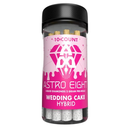 Wedding Cake - Astro Eight THCA Liquid Diamonds Pre - Rolls 10CT - Astro Eight