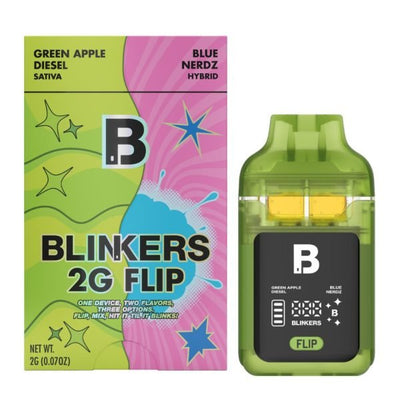 Green Apple & Blue Nerdz - Blinkers Flip Disposable 2G - Blinkers