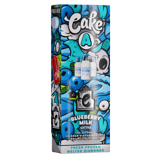 Blueberry Milk - Cake A Pebble THC - A Disposable 3G - Cake