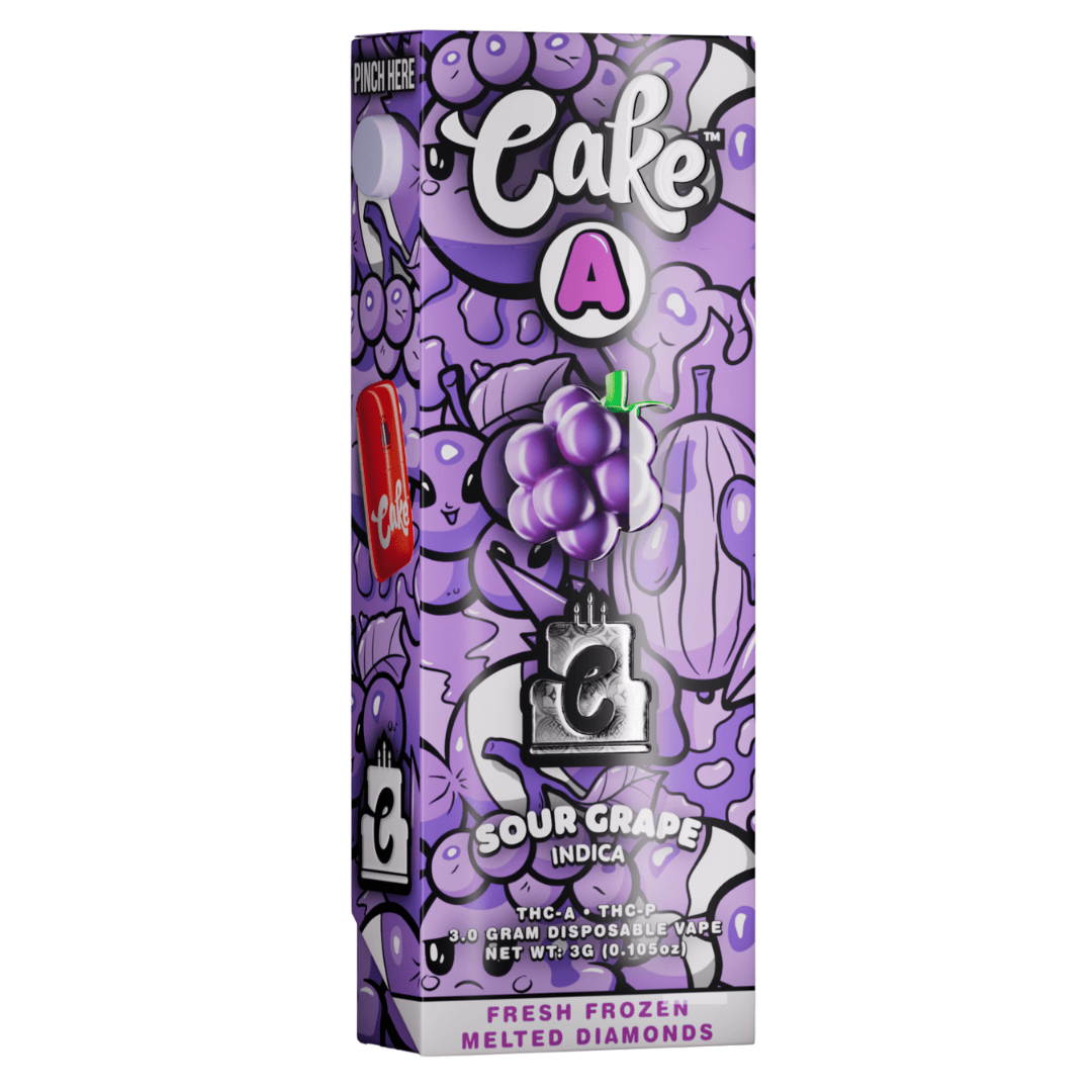 Sour Grape - Cake A Pebble THC - A Disposable 3G - Cake