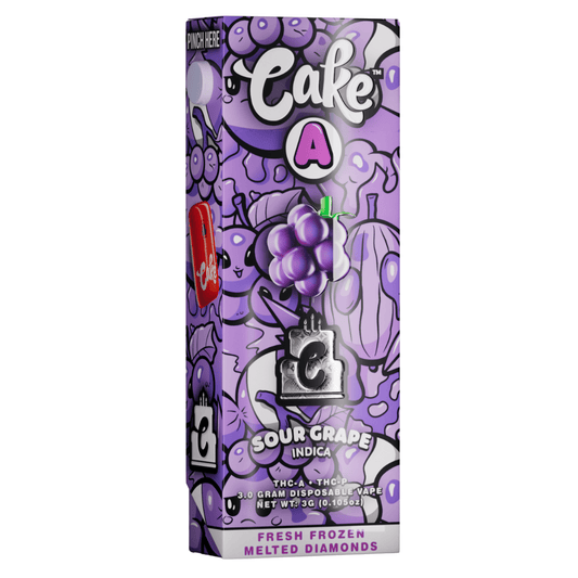 Sour Grape - Cake A Pebble THC - A Disposable 3G - Cake