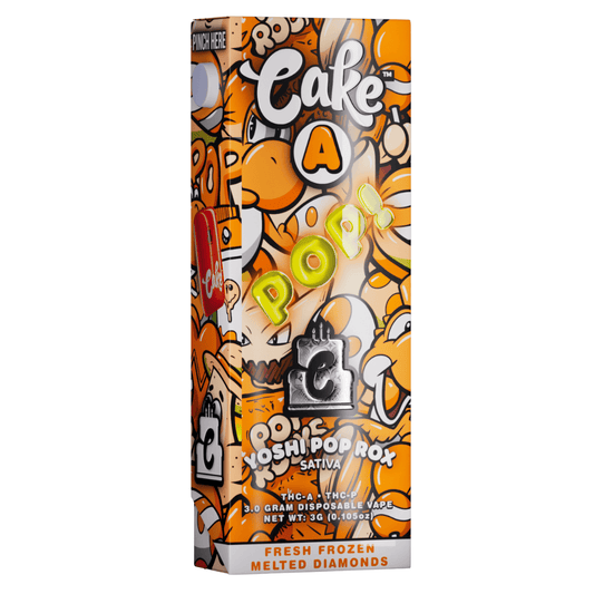 Yoshi Pop Rox - Cake A Pebble THC - A Disposable 3G - Cake