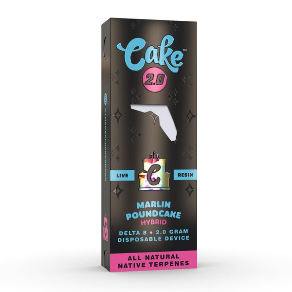 Marlin Poundcake - CAKE Delta 8 Live Resin Disposable Vape 2G - Cake