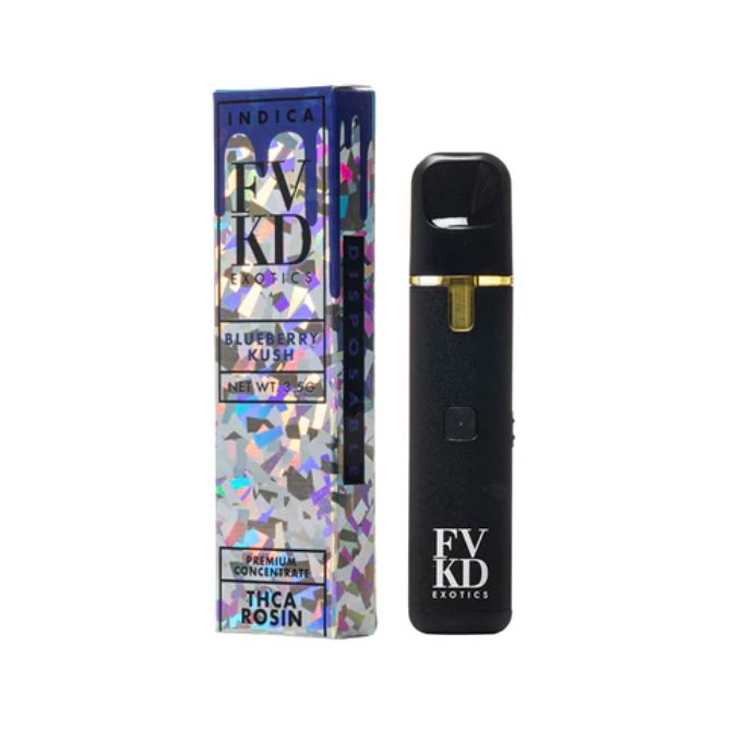 Blueberry Kush - FVKD Exotics THCA Rosin Disposable 3.5G - FVKD