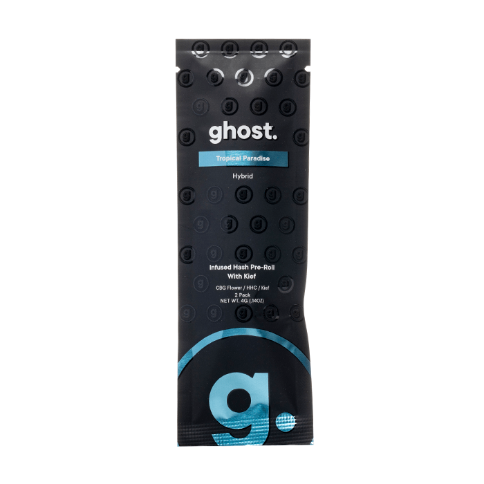 Tropical Paradise - Ghost Hemp Infused Hash Pre Rolls 4G - Ghost