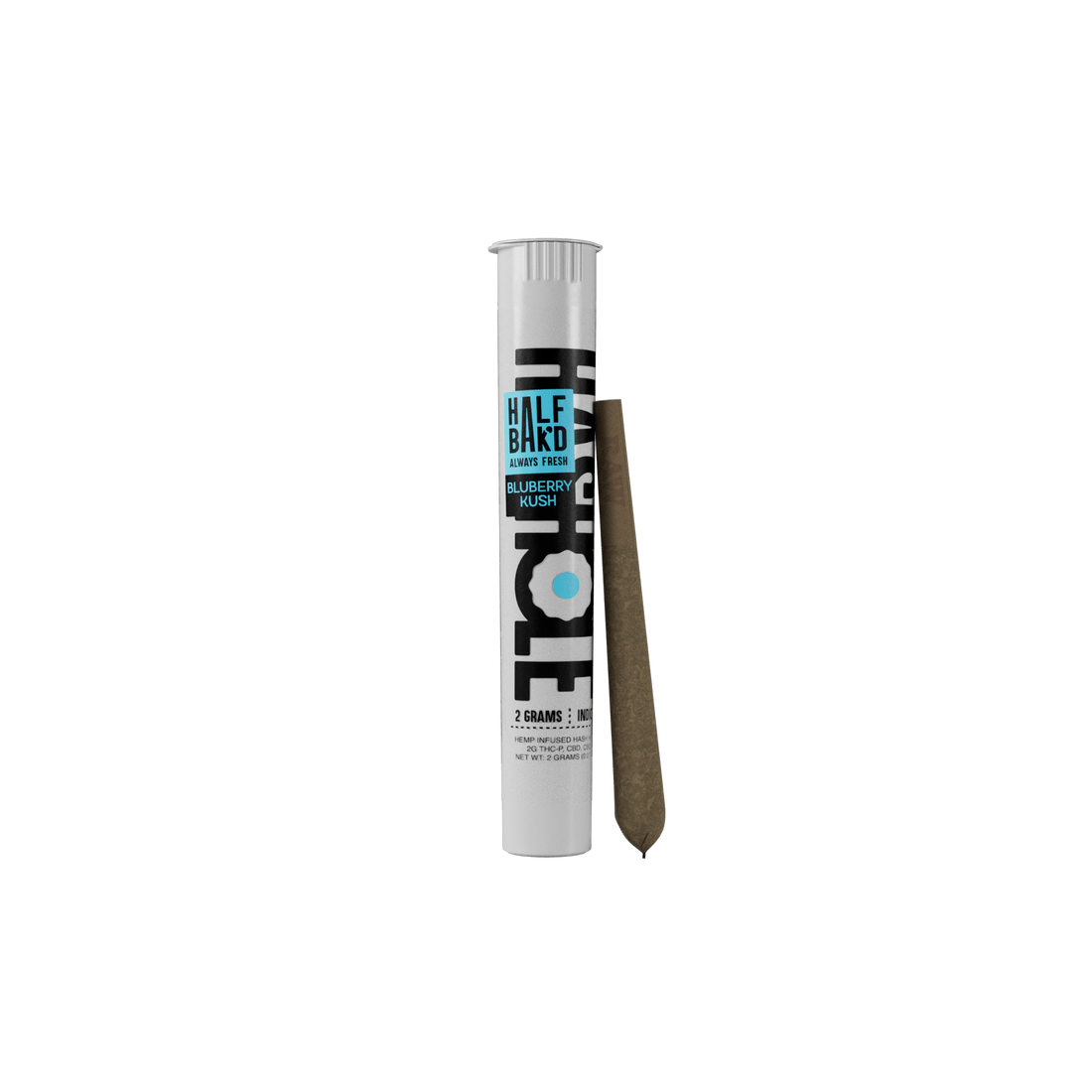 Blueberry Kush - Half Bak'd Hash Hole Pre-Rolls 2G