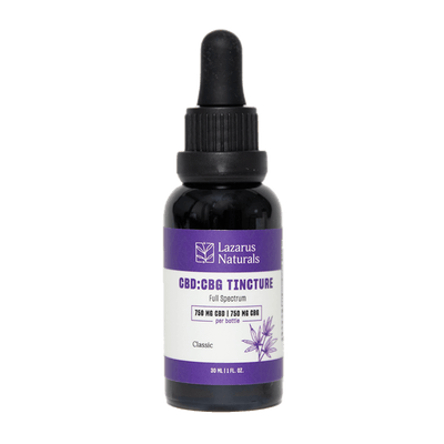 Organic CBD + CBG Tincture 25MG (30mL) - Lazarus Naturals - Lazarus Naturals
