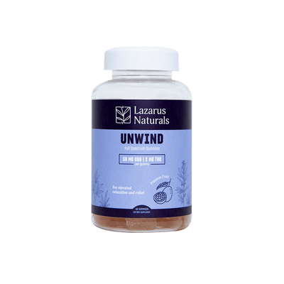 Unwind CBD THC Gummies 40CT - Lazarus Naturals - Lazarus Naturals