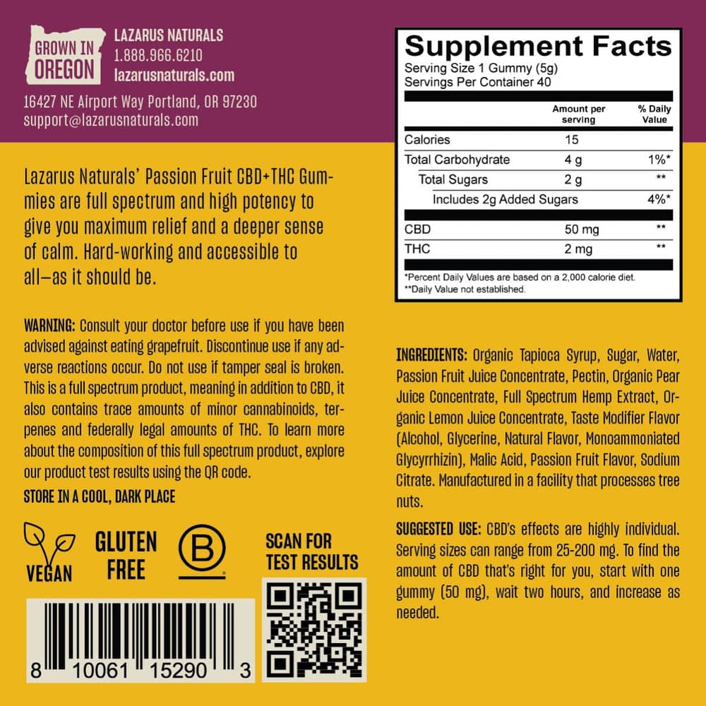 Unwind CBD THC Gummies 10CT - Lazarus Naturals - Lazarus Naturals