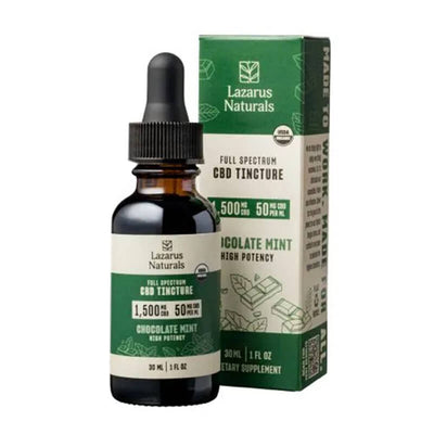 Full Spectrum Chocolate Mint CBD Tincture 1,500MG - Lazarus Naturals - Lazarus Naturals