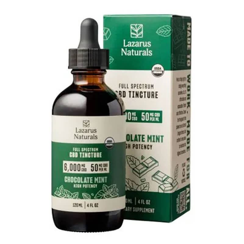 Full Spectrum Chocolate Mint CBD Tincture 6,000MG - Lazarus Naturals - Lazarus Naturals