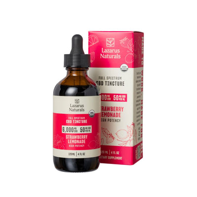 Full Spectrum Strawberry Lemonade CBD Tincture 6,000MG - Lazarus Naturals - Lazarus Naturals