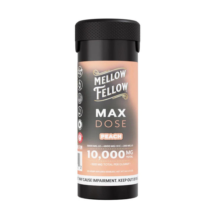 Peach - Mellow Fellow Max Dose Gummies 10000MG