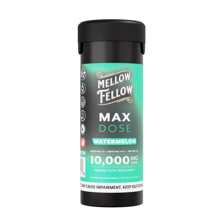 Watermelon - Mellow Fellow Max Dose Gummies 10000MG