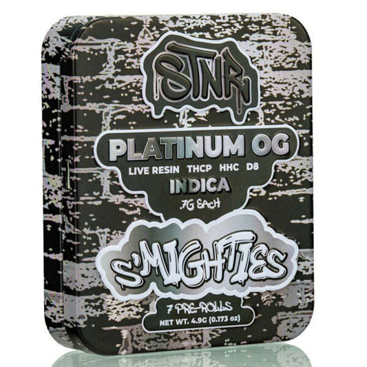 Platinum OG - STNR Creations Smighties Delta - 8 Pre - Rolls 4.9G - STNR