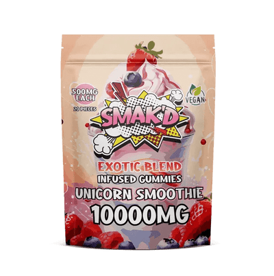 Unicorn Smoothie - Smak'd Exotix Delta 8 THC Gummies - Smak'd
