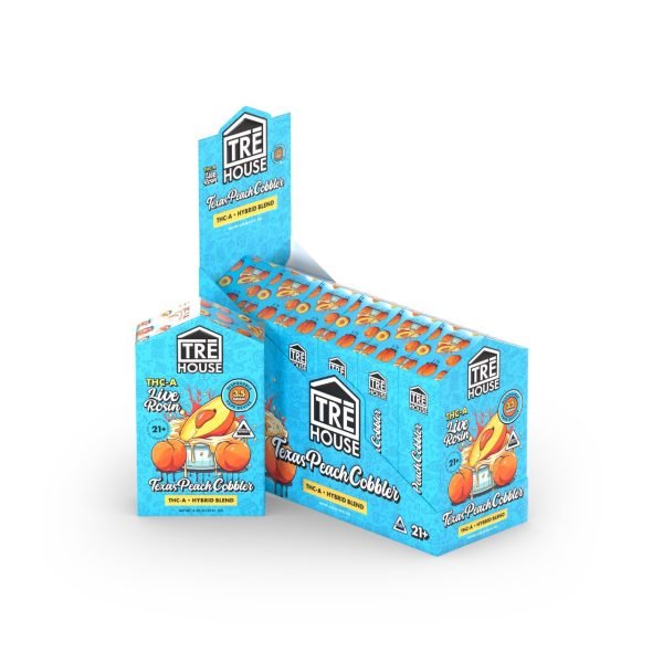 Texas Peach Cobbler - TRE House THC - A Live Rosin Disposable 3.5G - TRE House