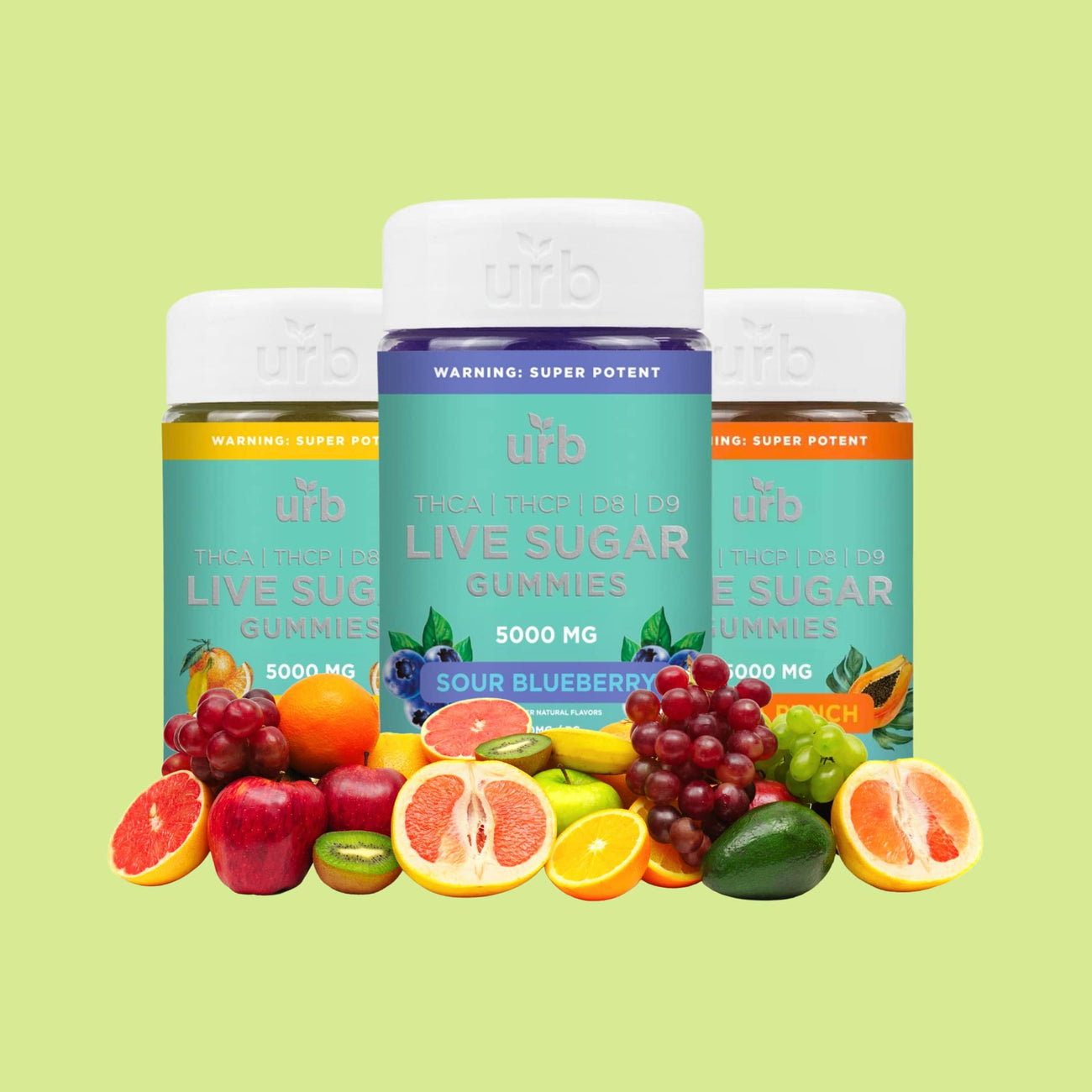 Urb THCA Live Sugar Gummies 5000MG - Banner Front Page