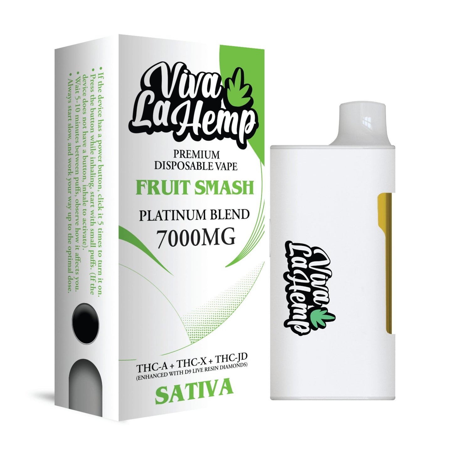 Fruit Smash - Viva La Hemp Platinum Blend Disposable 7G -Viva La Hemp