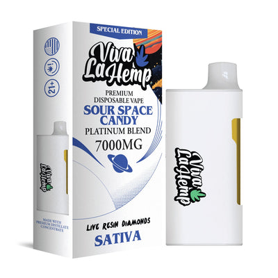 Sour Space Candy - Viva La Hemp Platinum Blend Disposable 7G -Viva La Hemp