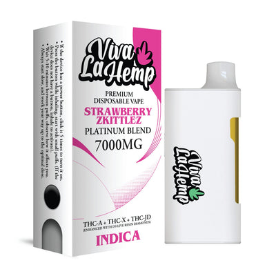Strawberry Zkittlez - Viva La Hemp Platinum Blend Disposable 7G -Viva La Hemp