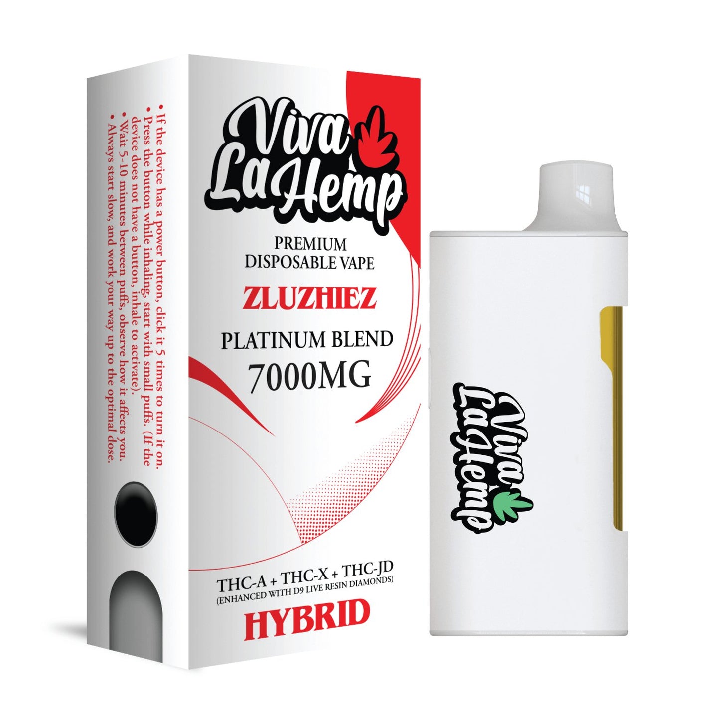 Zluzhiez - Viva La Hemp Platinum Blend Disposable 7G -Viva La Hemp