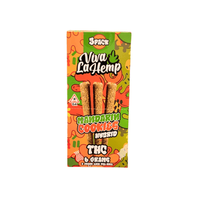 Mandarin Cookies - Viva La Hemp THC Pre - Rolls 3 Pack - Viva La Hemp