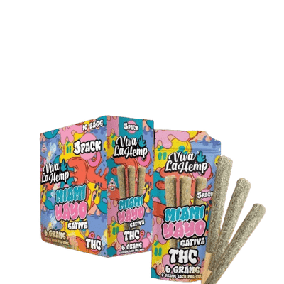 Miami Yayo - Viva La Hemp THC Pre - Rolls 3 Pack - Viva La Hemp