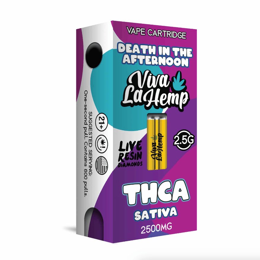 Death In The Afternoon - Viva La Hemp Live Resin Diamonds Cart -Viva La Hemp