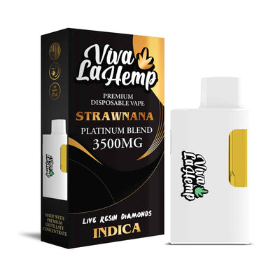 Viva La Hemp Platinum Blend Exotic Disposable Vape 3.5G - Strawnana
