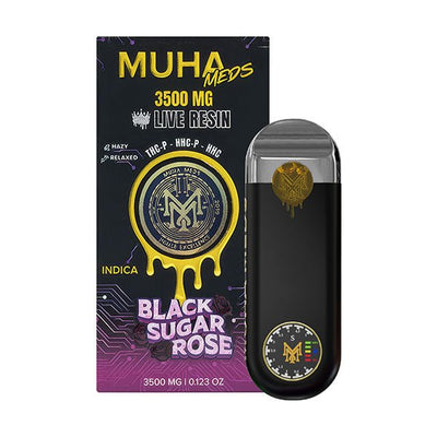 Black Sugar Rose - Muha Meds Gen 3 Live Resin Disposable 3.5G - Muha Meds - DC LLC