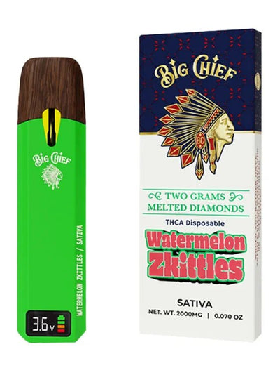 Watermelon Zkittles - Big Chief Melted Diamonds THCA Disposable 2G - Big Chief - DC LLC