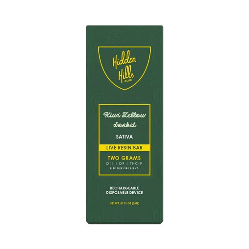 Kiwi Zellou Sorbet - Hidden Hills Live Resin Disposable 2G -Hidden Hills