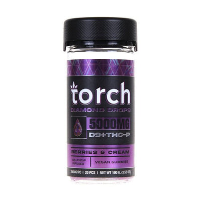 Berries And Cream - Torch Diamond Drop Blend Gummies 5000MG -Torch