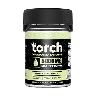 White Grape - Torch Diamond Drop Blend Gummies 5000MG -Torch