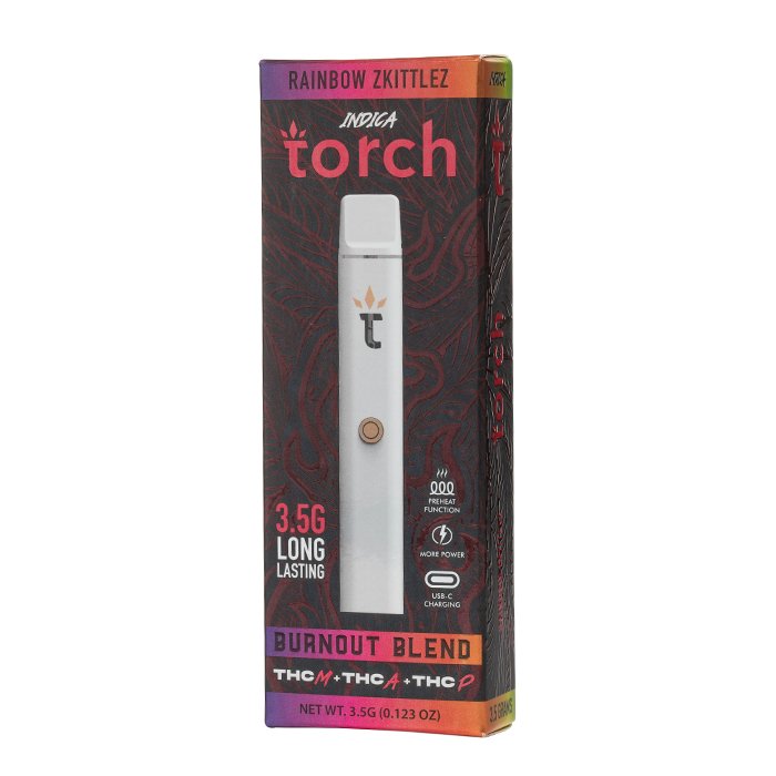 Rainbow Zkittlez - Torch Burnout Blend Disposable 3.5G -Torch