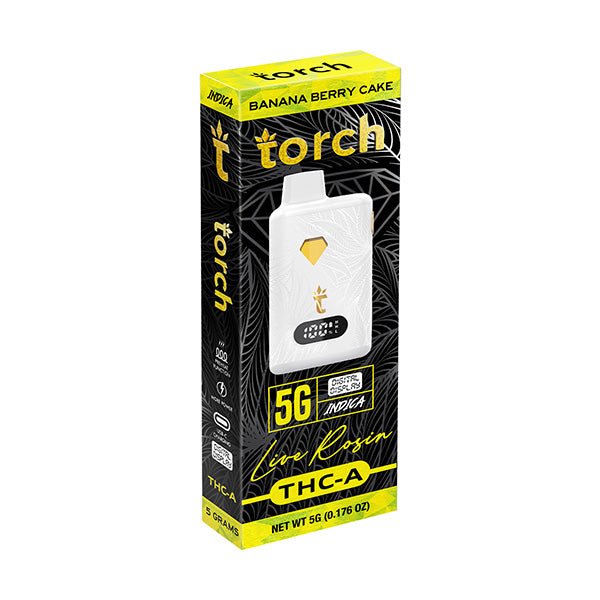Banana Berry Cake - Torch THC-A Live Rosin Disposable Vape 5G -Torch