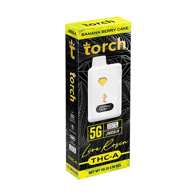 Banana Berry Cake - Torch THC-A Live Rosin Disposable Vape 5G -Torch