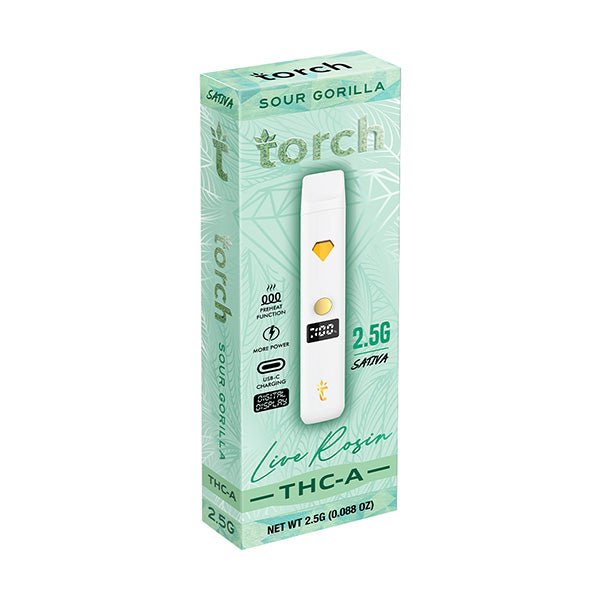 Sour Gorilla - Torch THC-A Live Rosin Disposable Vape 2.5G -Torch