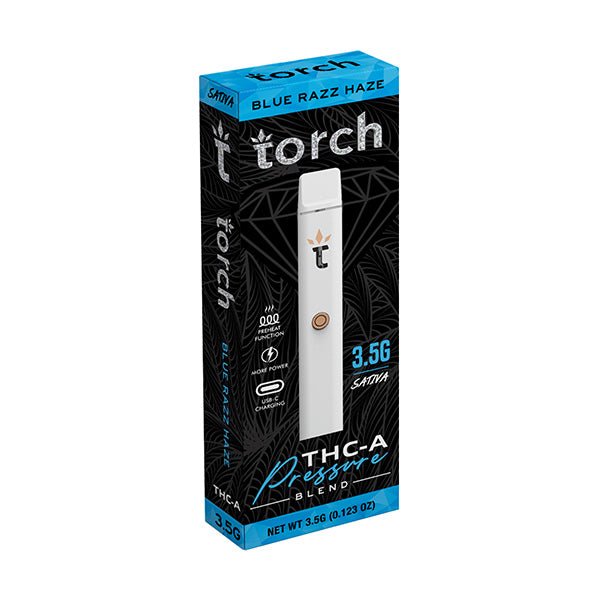 Blue Razz Haze - Torch THC-A Pressure Blend Disposable Vape 3.5G -Torch
