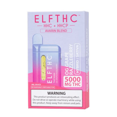 OG Grape Razzleberry - ELF THC Avarin Blend Disposable Vape 5G -ELF THC