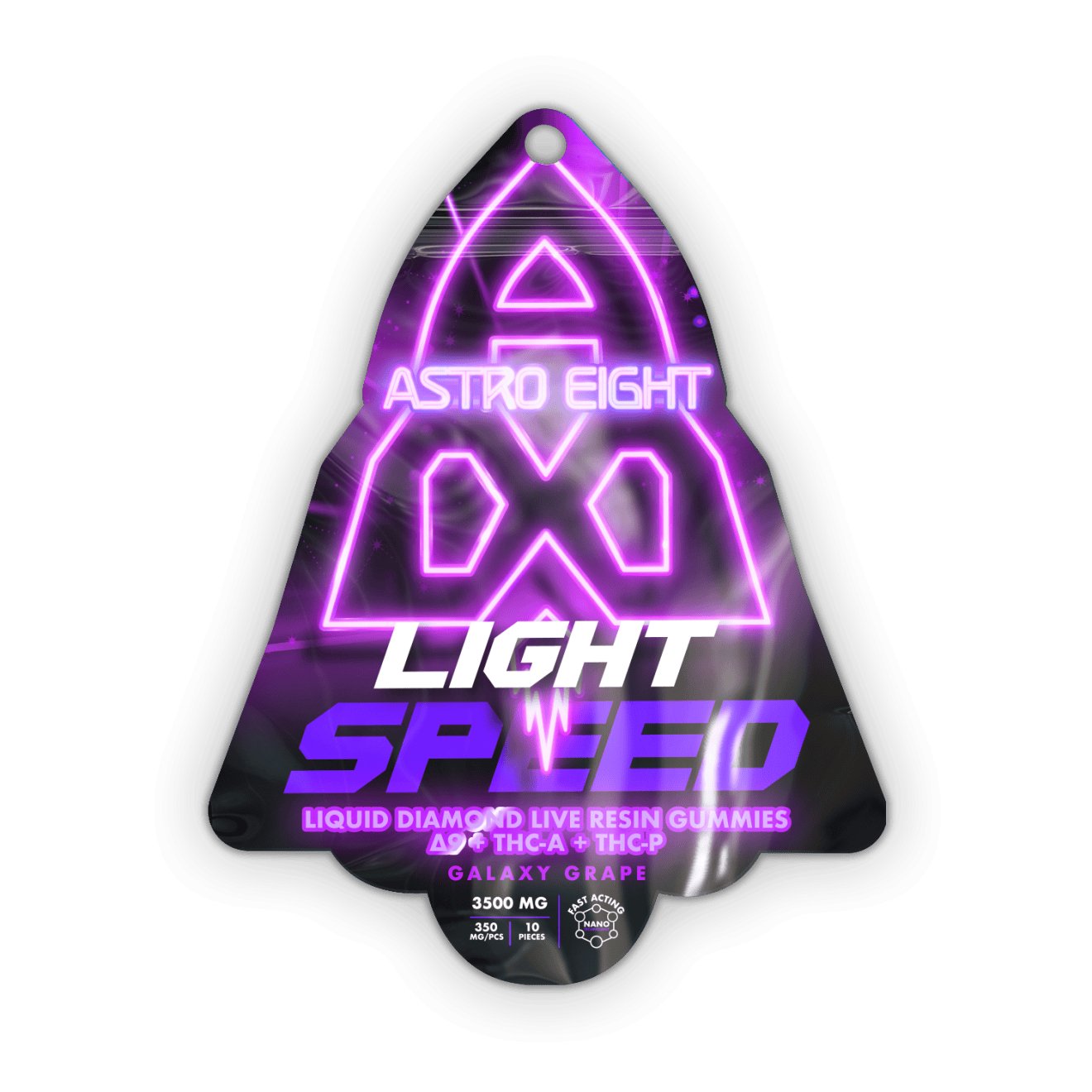 Galaxy Grape - Astro Eight LightSpeed Nano Gummies 3500MG - Astro Eight