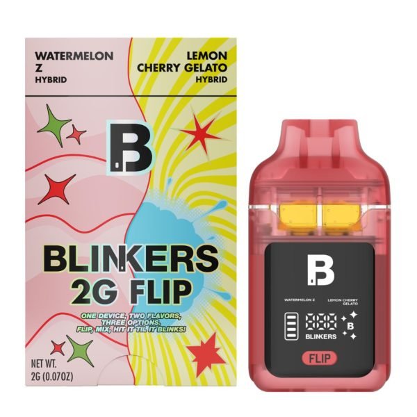 Watermelon Z & Lemon Cherry Gelato - Blinkers Flip Disposable 2G - Blinkers