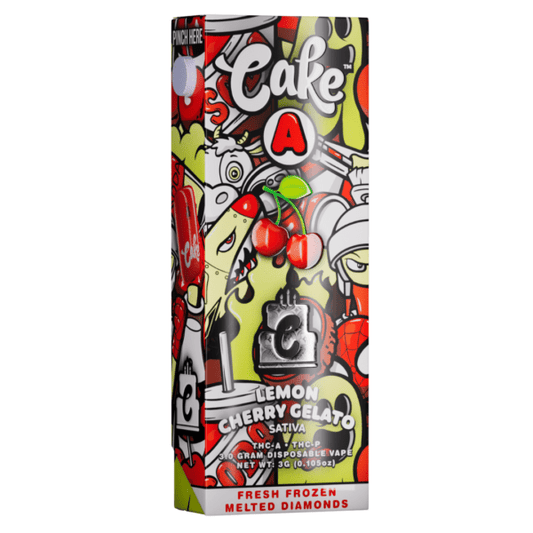 Lemon Cherry Gelato - Cake A Pebble THC - A Disposable 3G - Cake