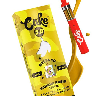 Banana Rosin - Cake Delta 10 Live Resin Disposable Vape 2G - Cake