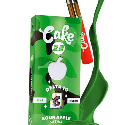 Sour Apple - Cake Delta 10 Live Resin Disposable Vape 2G - Cake