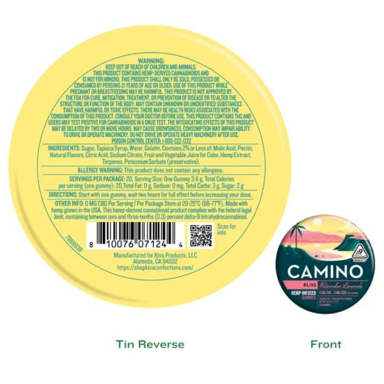 Watermelon Lemonade - Camino Bliss D9 THC Gummies - Camino