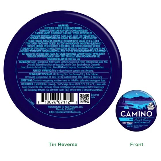 Midnight Blueberry - Camino Sleep CBN Gummies - Camino