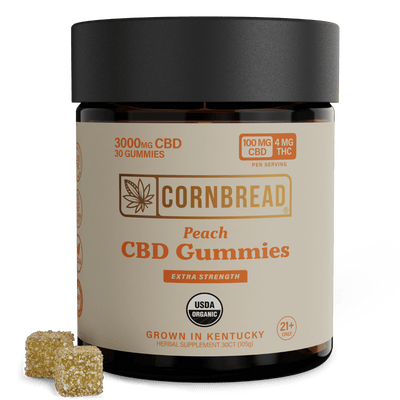 Peach - Cornbread Hemp CBD 3000MG Gummies - Cornbread