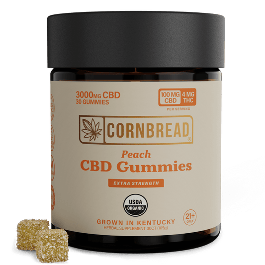 Peach - Cornbread Hemp CBD 3000MG Gummies - Cornbread